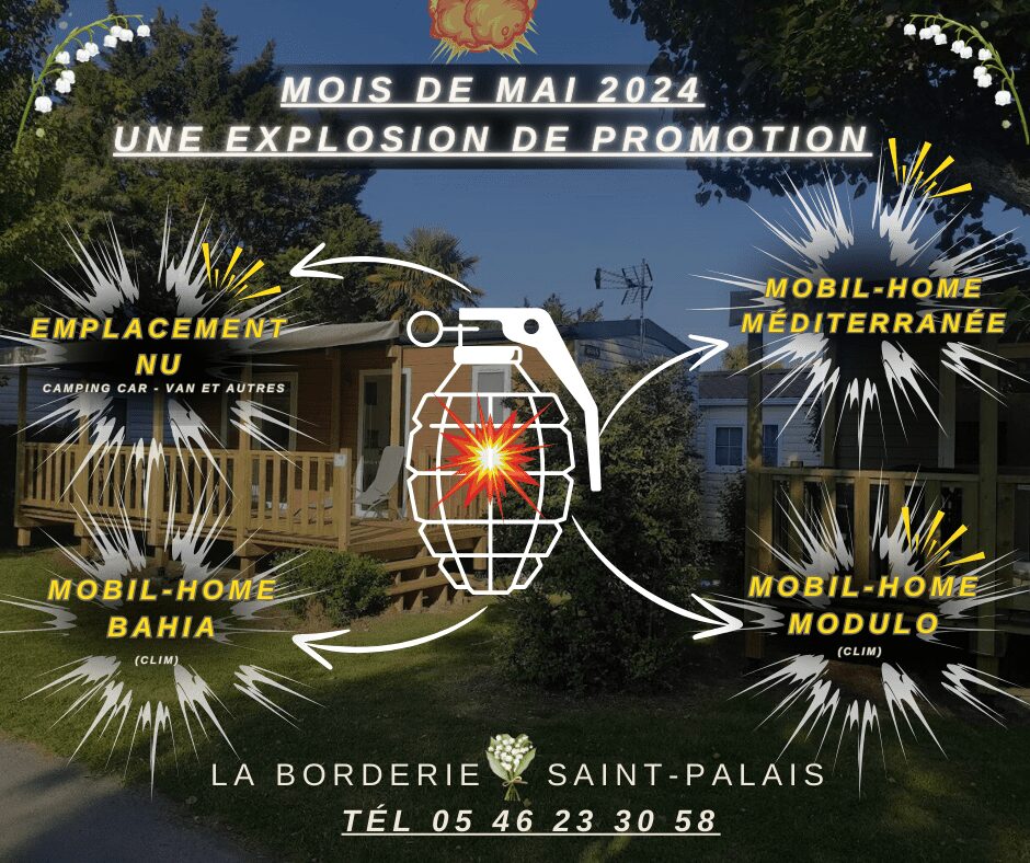 Camping La Borderie à Saint-Palais sur Mer - Offre Départs malins 2024