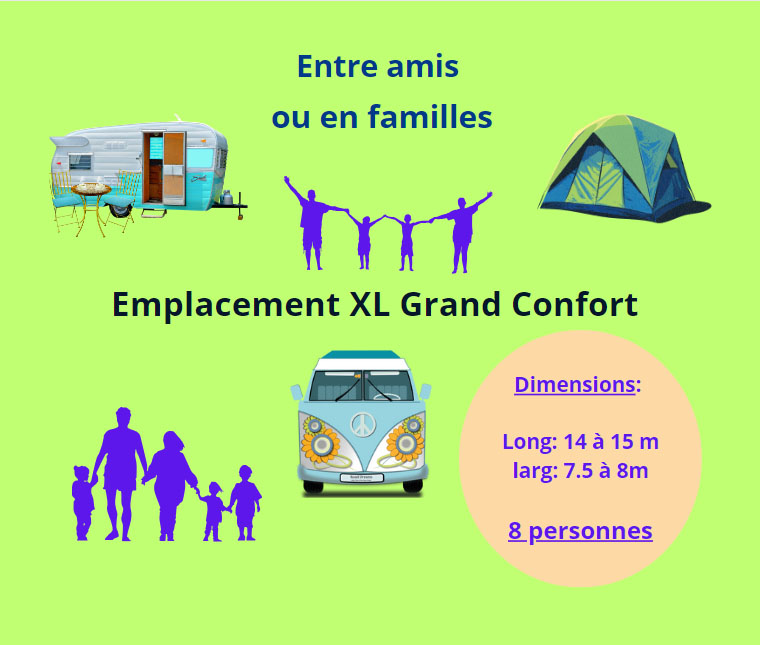 Camping La Borderie Saint-Palais sur Mer - Emplacements XL pour familles
